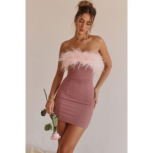 NEW House of CB Alexa Warm Pink Mini Dress Large+ (XL)